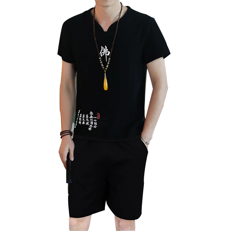 Summer Fashion flax Floral embroidery Men's shirts 2 piece set shorts Short Sleeve Suits Men's Sets Casual Chinese style
Summer Fashion flax Floral embroidery Men's shirts 2 piece set shorts Short Sleeve Suits Men's Sets Casual Chinese style