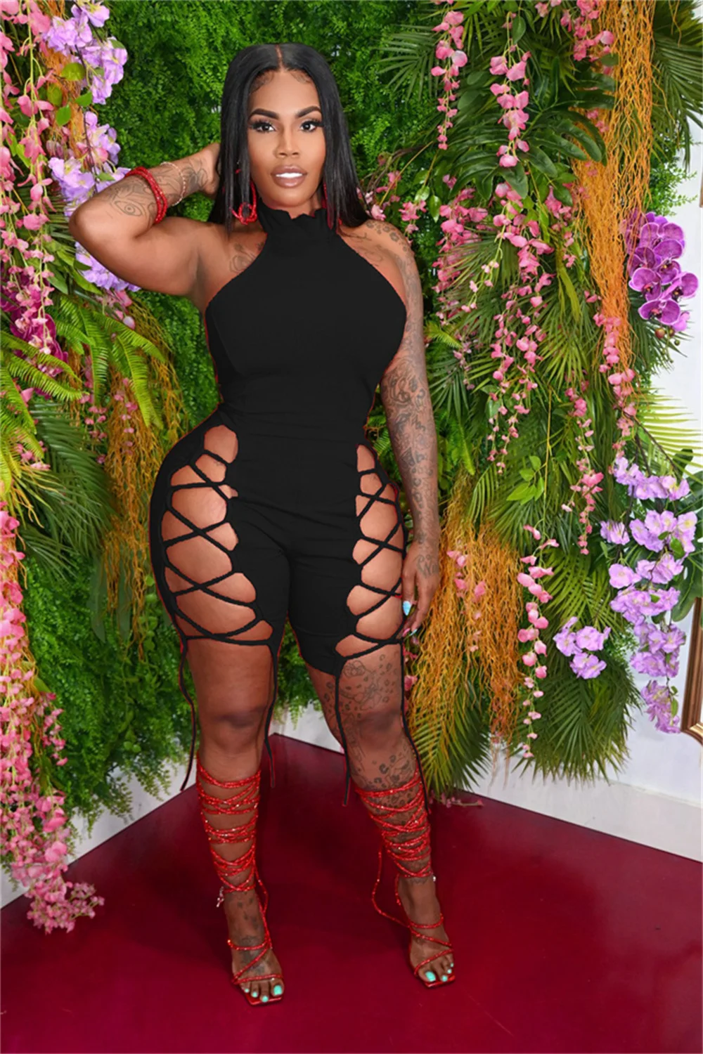 RStylish Hot Style 2021 Summer Jumpsuit Women Solid Color Sleeveless Halter Hollow Out O-Neck Night Club Party Bandage Rompers
RStylish Hot Style 2021 Summer Jumpsuit Women Solid Color Sleeveless Halter Hollow Out O-Neck Night Club Party Bandage Rompers