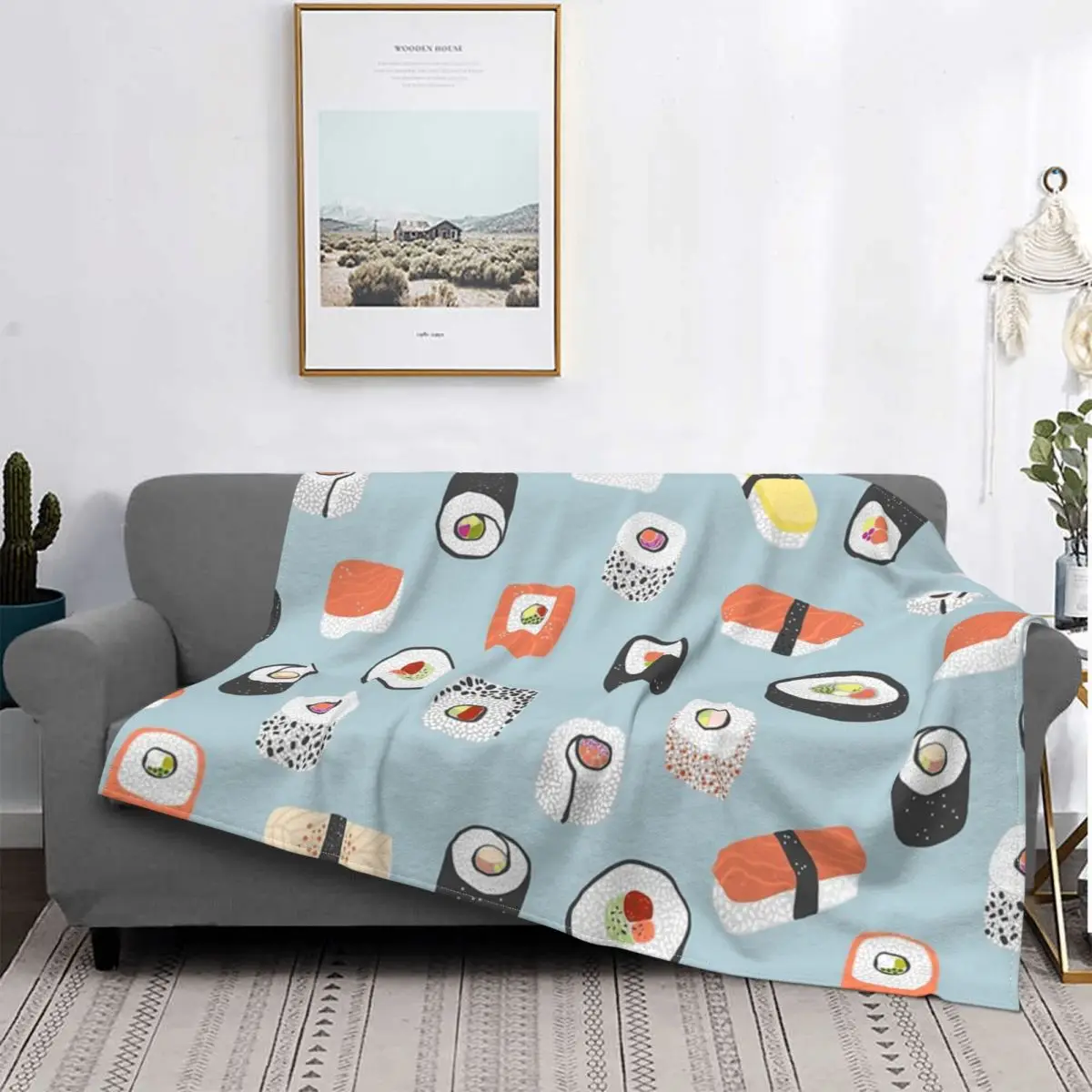 Японский плед для суши, рулон Maki Nigiri, покрывало для кровати, плед, пододеяльники, покрывало для пляжа
Японский плед для суши, рулон Maki Nigiri, покрывало для кровати, плед, пододеяльники, покрывало для пляжа