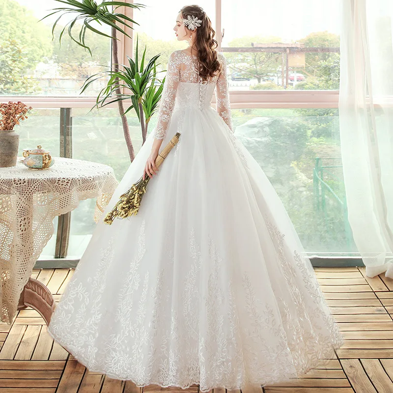 Vestidos De Novia 2021 New O Neck Wedding Dress Plus Size For Women Lace Flower Lace Up Princess Ball Gown bridal wedding gown
Vestidos De Novia 2021 New O Neck Wedding Dress Plus Size For Women Lace Flower Lace Up Princess Ball Gown bridal wedding gown