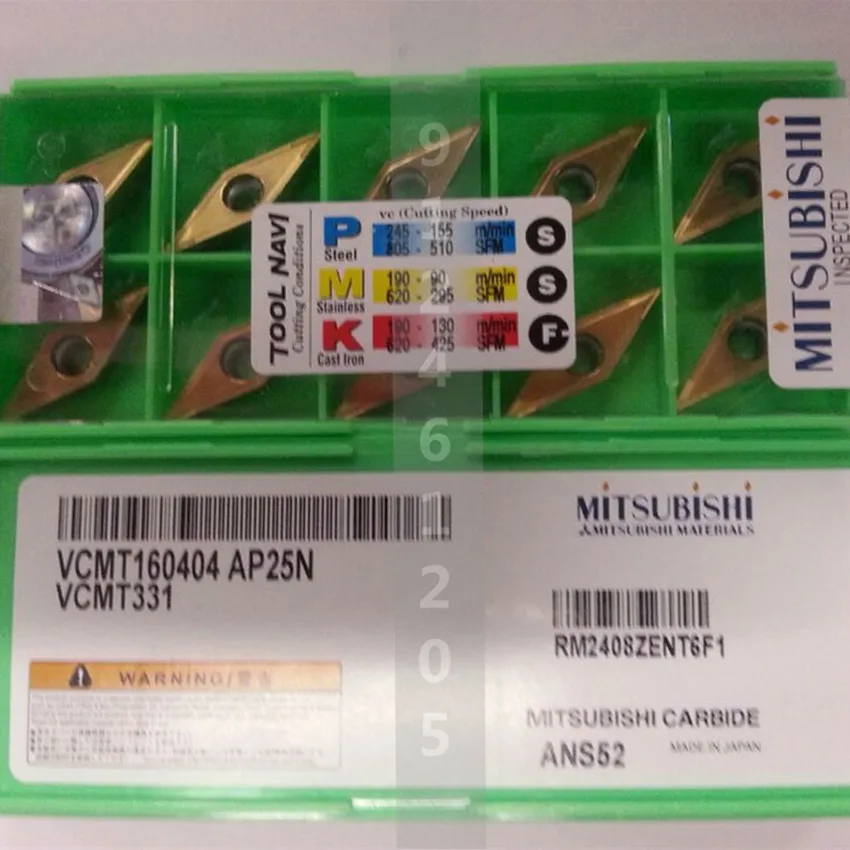 VCMT160404 AP25N / VCMT160408 AP25N VCMT331 VCMT332 Original CNC carbide inserts 10PCS/BOX
VCMT160404 AP25N / VCMT160408 AP25N VCMT331 VCMT332 Original CNC carbide inserts 10PCS/BOX