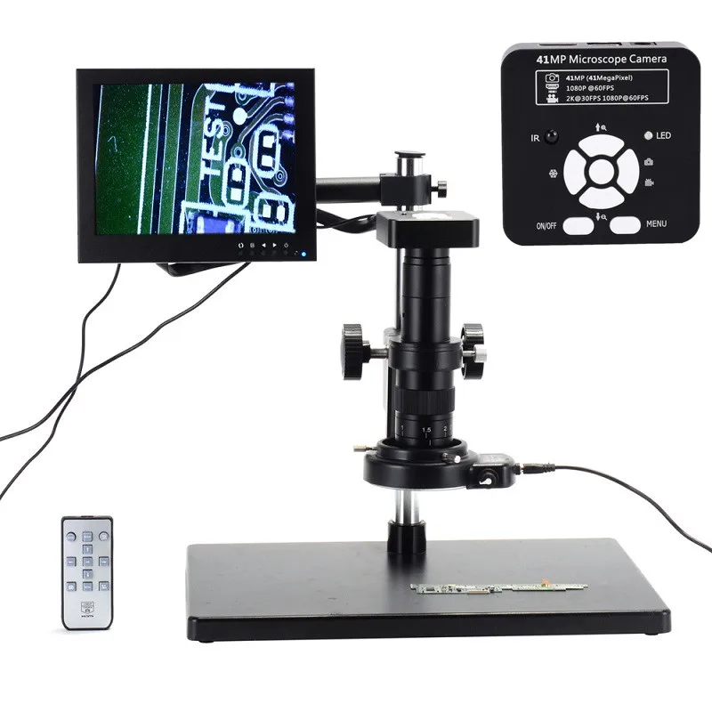 180X Objective Lens Electronic Digital Repair HDMI-Compatible USB 41MP 1080P Microscope Camera for Phone Mobile Repair Soldering
180X Objective Lens Electronic Digital Repair HDMI-Compatible USB 41MP 1080P Microscope Camera for Phone Mobile Repair Soldering