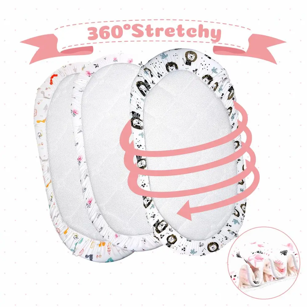 Bassinet Sheet Super Stretch Fitted Cradle Fitted Sheets for Bassinet Pads/Mattress, for Boys Girls,Unisex,Ultra Soft 82*41cm 
Bassinet Sheet Super Stretch Fitted Cradle Fitted Sheets for Bassinet Pads/Mattress, for Boys Girls,Unisex,Ultra Soft 82*41cm
