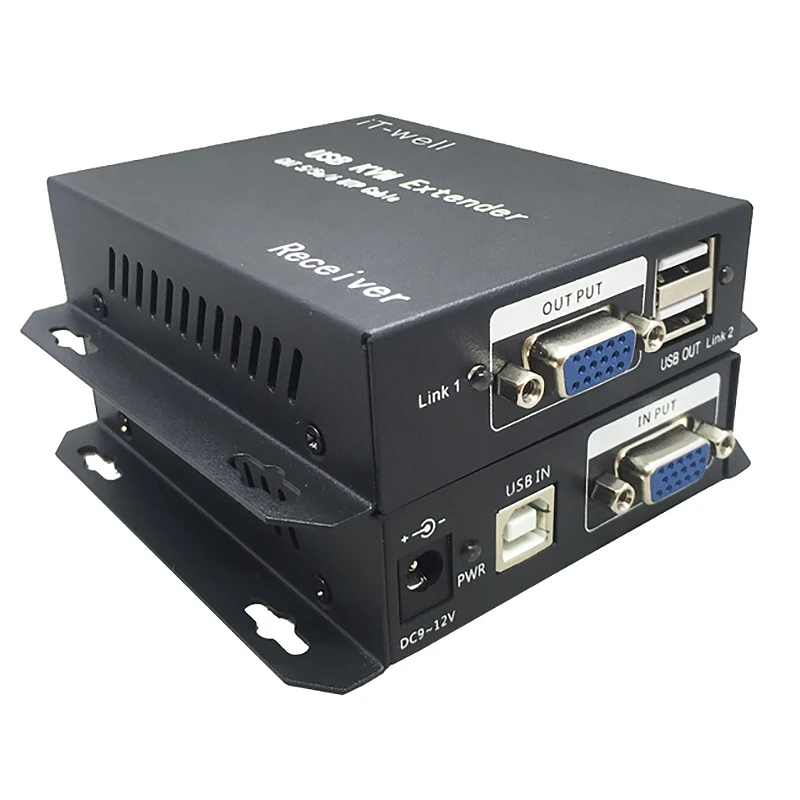 Сетевой удлинитель кабеля IT-Well USB VGA, усилитель сигнала KVM100M, расширитель передачи видео клавиатуры и мыши
Сетевой удлинитель кабеля IT-Well USB VGA, усилитель сигнала KVM100M, расширитель передачи видео клавиатуры и мыши