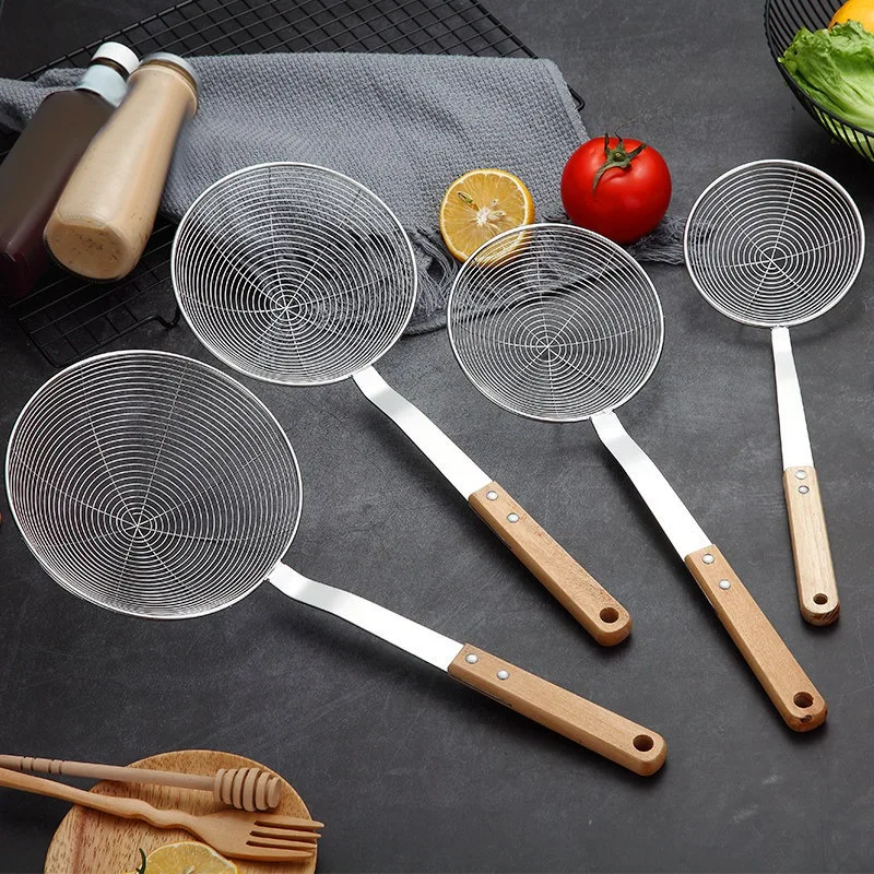 Stainless Steel Colander with Non-Slip Wooden Handle Kitchen Residue Strainer Sieve Kitchen Accessories
Stainless Steel Colander with Non-Slip Wooden Handle Kitchen Residue Strainer Sieve Kitchen Accessories