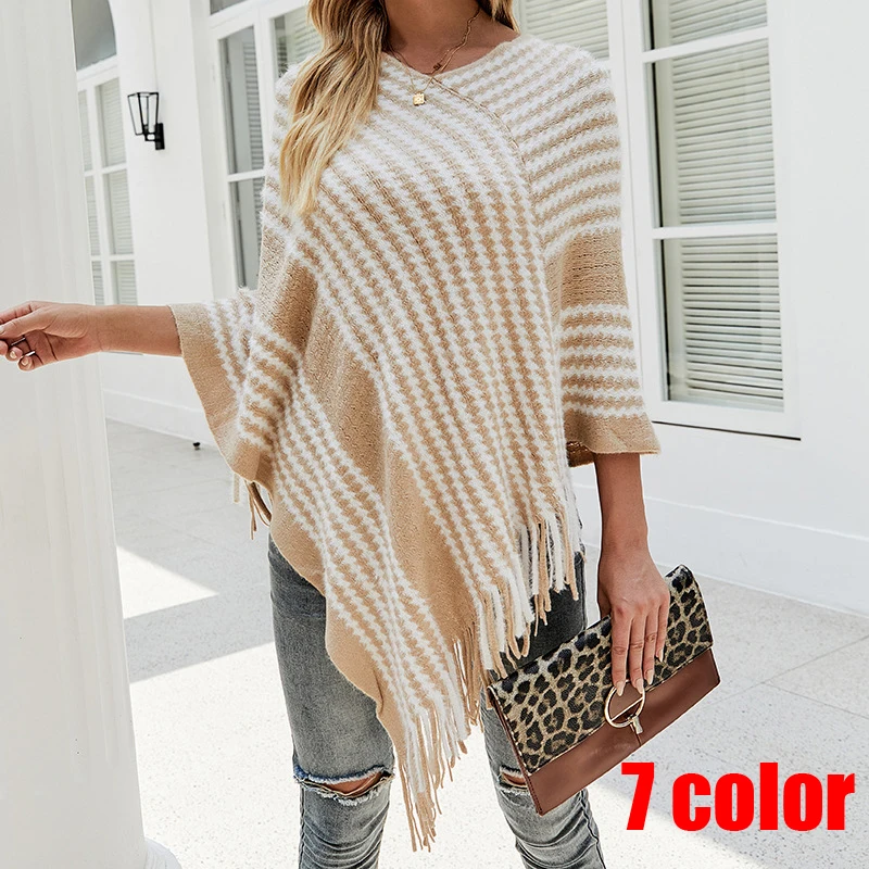 2022 New Ponchos and Capes Spring Women Loose Crochet Knitted Cape Coat Femme V-neck Shawl Pullover Sweater Jersey Mujer Tassel
2022 New Ponchos and Capes Spring Women Loose Crochet Knitted Cape Coat Femme V-neck Shawl Pullover Sweater Jersey Mujer Tassel