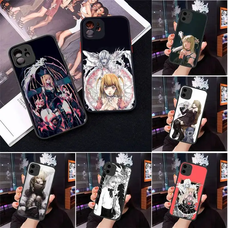 

Death Note Phone Case Matte Transparent for iPhone 7 8 11 12 s mini pro X XS XR MAX Plus Clear mobile bag Yagami Light Anime