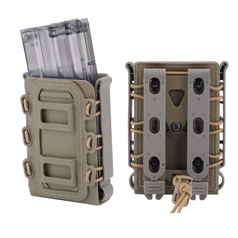 

5.56mm 7.62mm Fast Mag TPR Flexible Molle Magazine Pouch 9mm Molle Belt Clip Fast Attach Carrier Soft Shell Rifle Mag Carrier