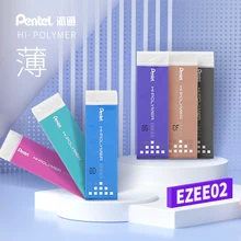 7 Colors Japan Pentel EZEE02 HI-POLYMER Eraser WhiteThin Rubber Gum Type NO PVC Safe Slim Erasing Supplies Detail Specific