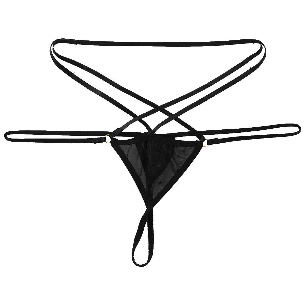Womens Erotic See Through Sheer Mesh Lingerie Low Rise Criss-cross Front T-Back Mini G-String Thong Briefs Underwear
Womens Erotic See Through Sheer Mesh Lingerie Low Rise Criss-cross Front T-Back Mini G-String Thong Briefs Underwear
