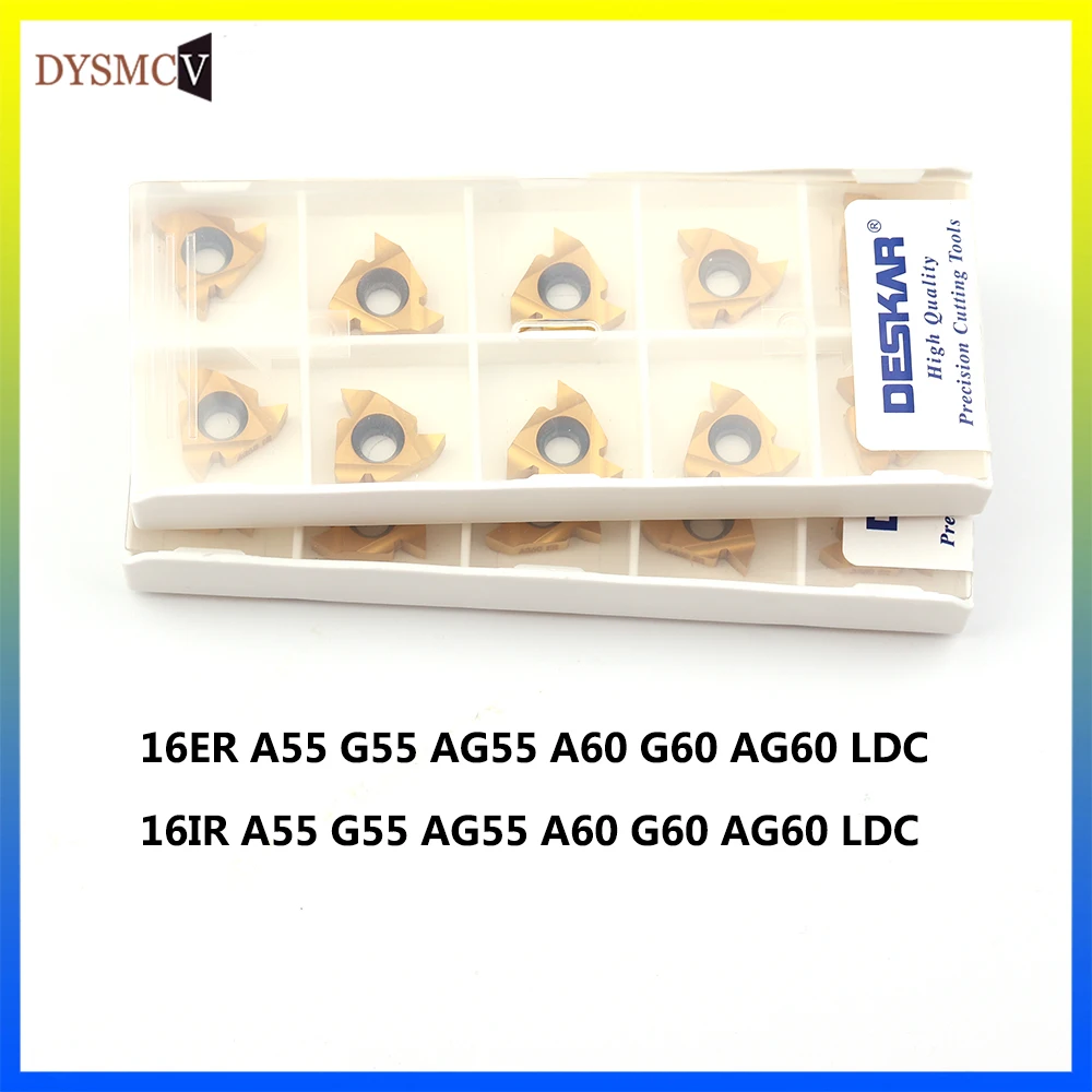 DESKAR100% original 16IR 16ER AG60 AG55 LDC carbide insert thread turning insert cutting coating CNC turning tool,
DESKAR100% original 16IR 16ER AG60 AG55 LDC carbide insert thread turning insert cutting coating CNC turning tool,