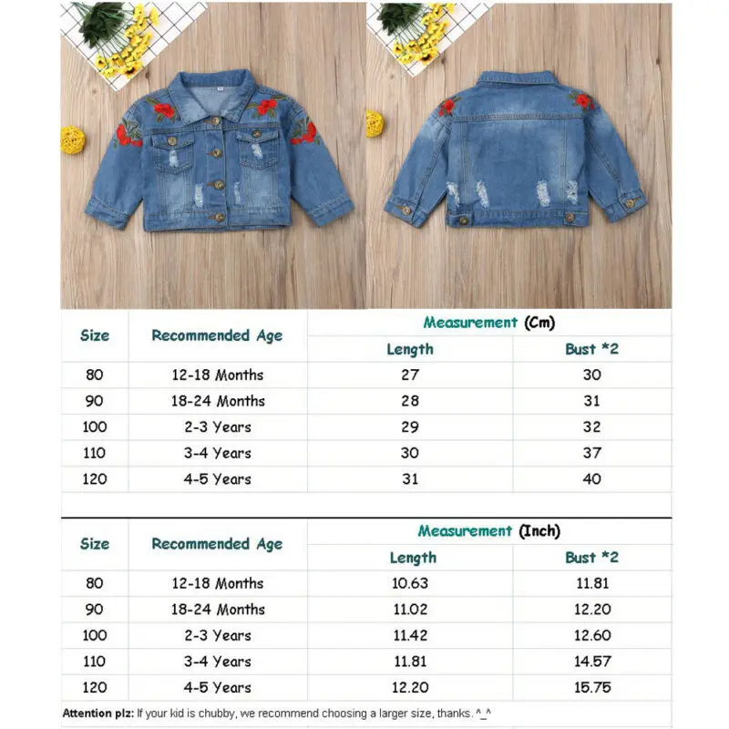 2019 одежда для малышей на весну и осень джинсовая куртка с вышивкой маленьких