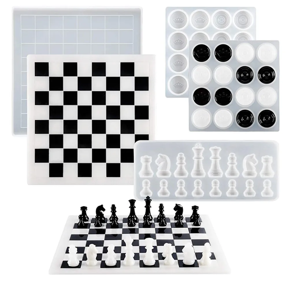Handmade Chess Set Mould Checker Game Board Resin Casting Mold International Checkers Toy Silicone Mould Epoxy Resin Craft 
Handmade Chess Set Mould Checker Game Board Resin Casting Mold International Checkers Toy Silicone Mould Epoxy Resin Craft