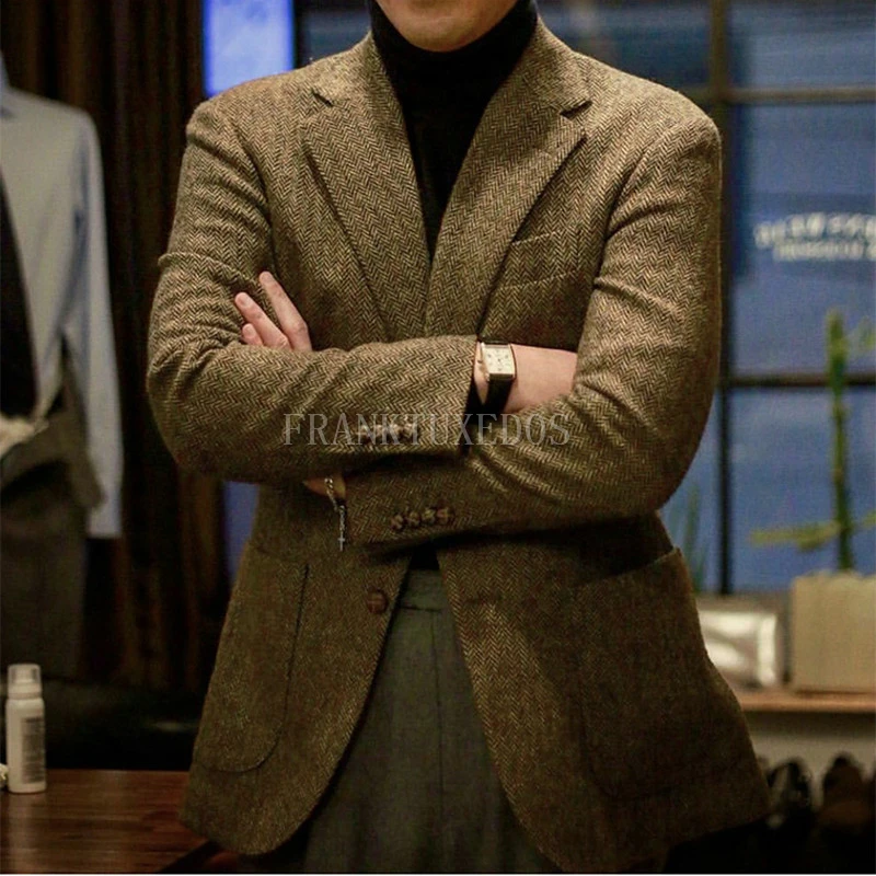 Mens Tweed Jacket Custom Made Brown Tweed Coat,Bespoke Tweed Mens Coat Herringbone Coats,Blazer 2022 Herringbone Coat Men
Mens Tweed Jacket Custom Made Brown Tweed Coat,Bespoke Tweed Mens Coat Herringbone Coats,Blazer 2022 Herringbone Coat Men