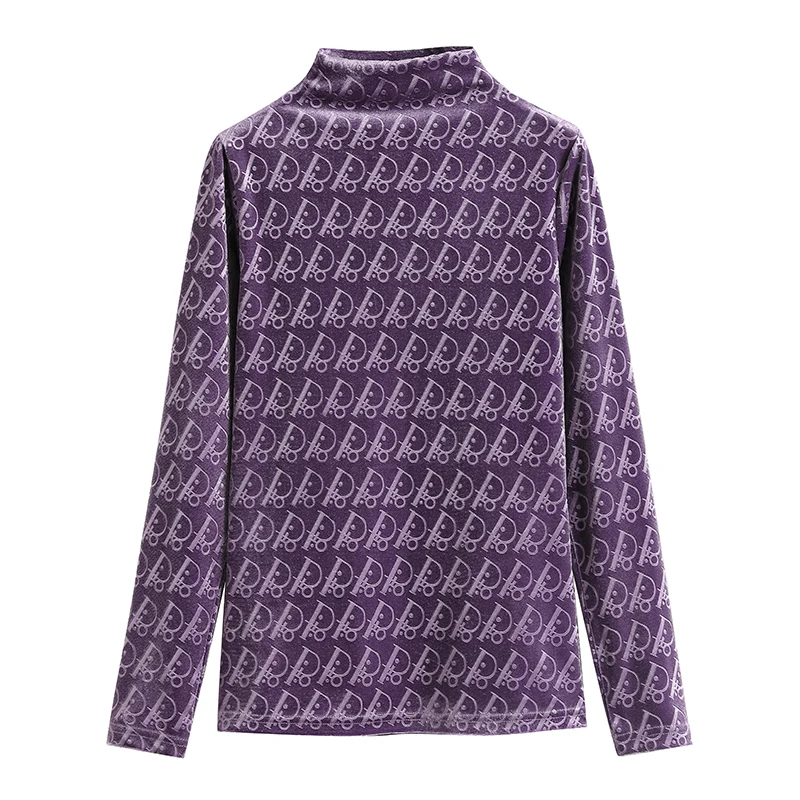 Autumn Winter New Long Sleeve Women T-shirt Half Turtleneck Collar Fashion Velvety Top Letter Print Loose Warm Bottoming Shirt
Autumn Winter New Long Sleeve Women T-shirt Half Turtleneck Collar Fashion Velvety Top Letter Print Loose Warm Bottoming Shirt