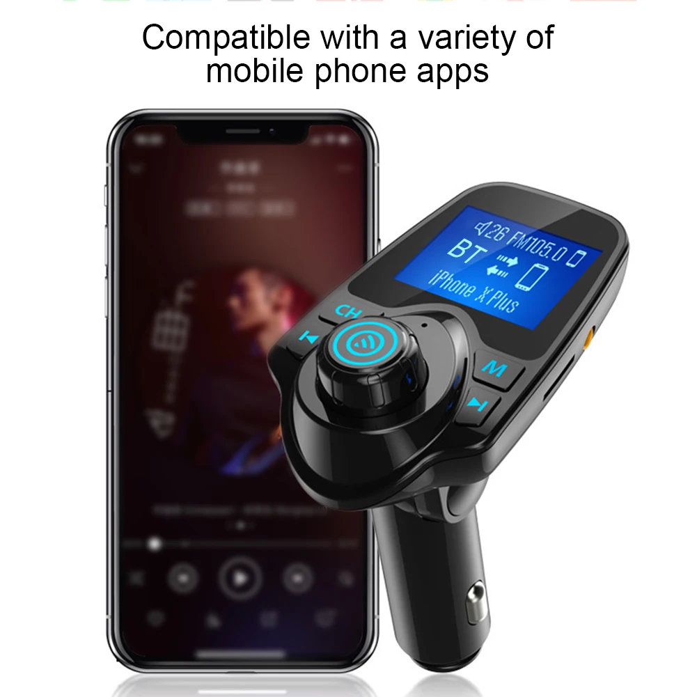 Car FM Transmitter Bluetooth 5.0 Car Mp3 Player Modulator Adapter Hands-free TF Card Dual USB Smart Chip T11 Car Accessories
Car FM Transmitter Bluetooth 5.0 Car Mp3 Player Modulator Adapter Hands-free TF Card Dual USB Smart Chip T11 Car Accessories