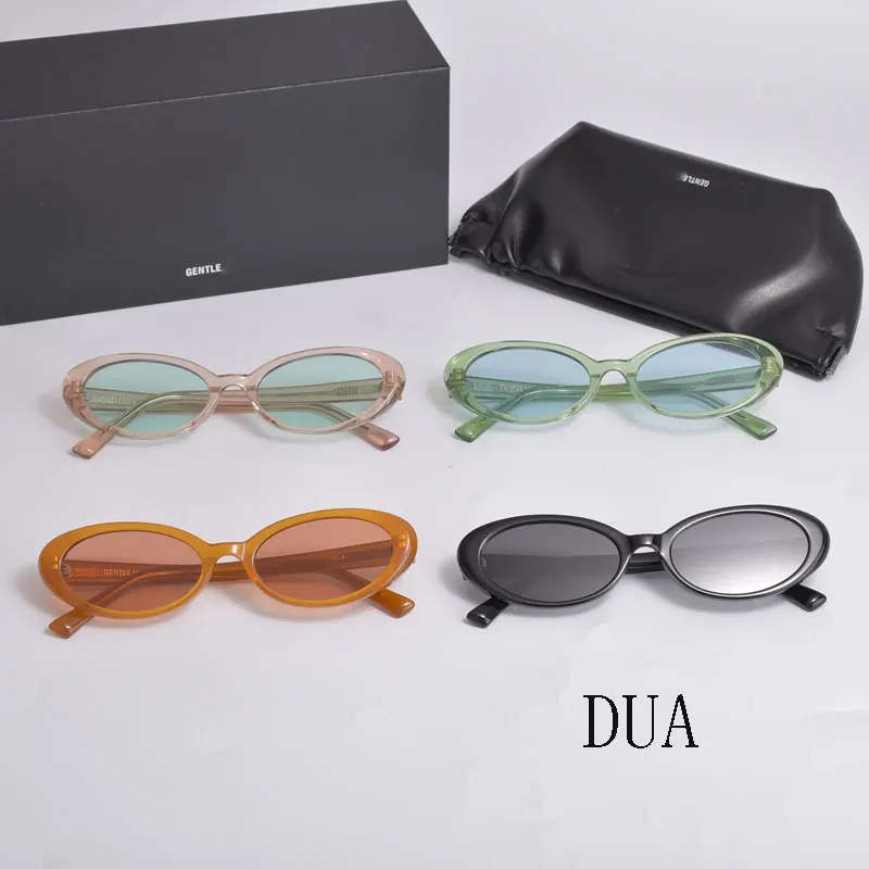 

2021 корейские брендовые солнцезащитные очки GENLTE DUA, Овальные Солнцезащитные очки Aceate UV400, женские и мужские очки в оригинальной коробке