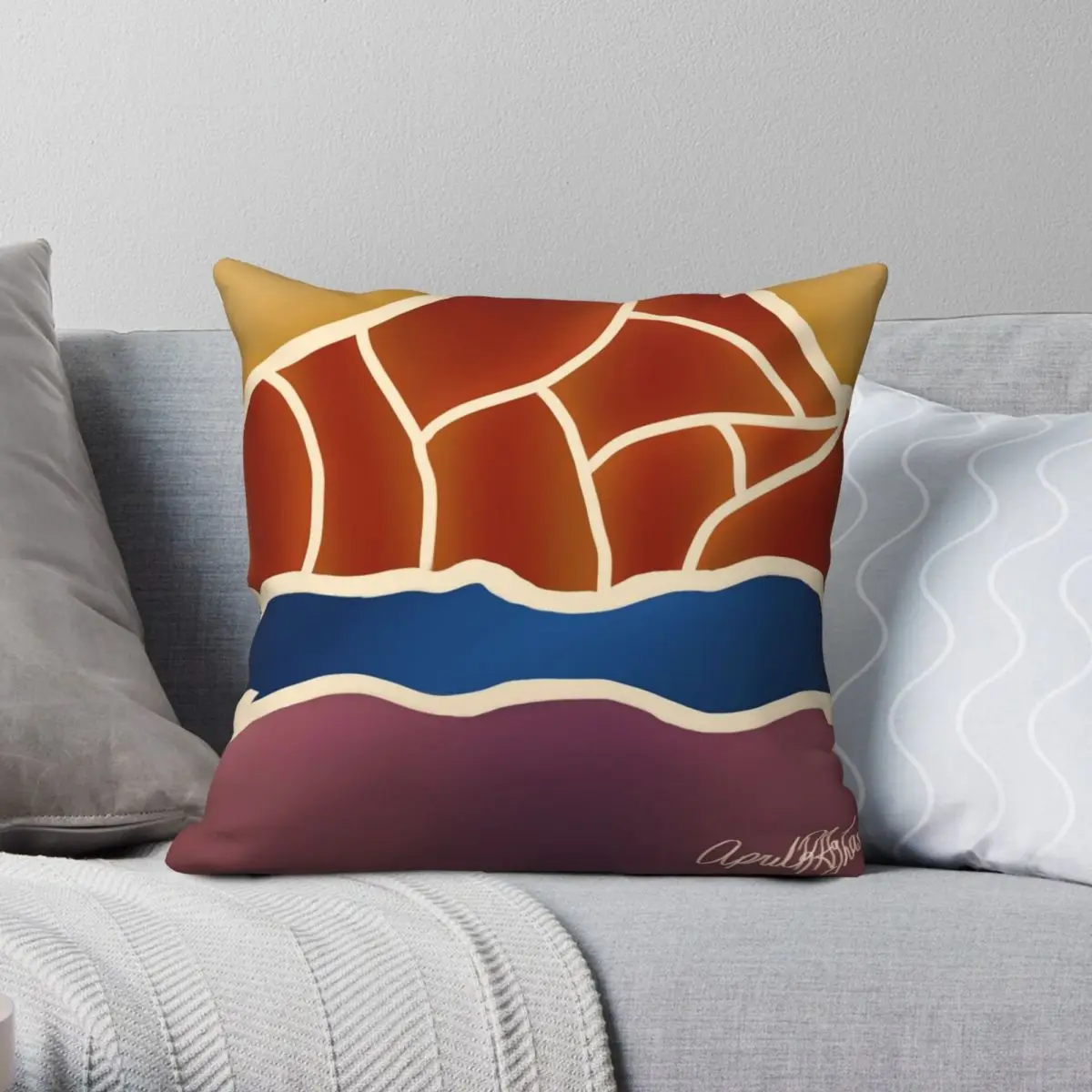 The Abstract Lands Square Pillowcase Polyester Linen Velvet Printed Zip Decor Bed Cushion Cover 18"
The Abstract Lands Square Pillowcase Polyester Linen Velvet Printed Zip Decor Bed Cushion Cover 18"