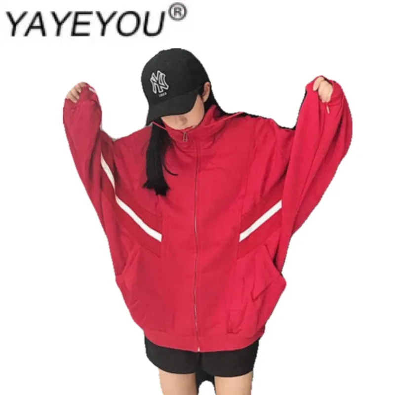 YAYEYOU Spring original style bf loose bat sleeve zipper hoodie jacket Cotton fashion slim cute loose spliced zipper leisure
YAYEYOU Spring original style bf loose bat sleeve zipper hoodie jacket Cotton fashion slim cute loose spliced zipper leisure