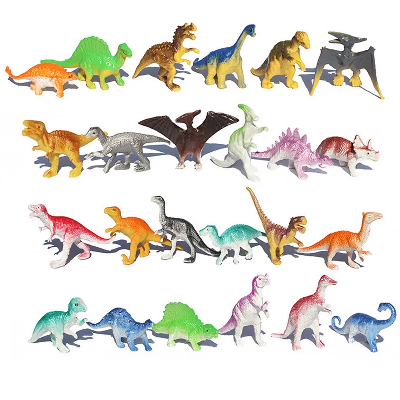 Мини модель динозавра 24 шт./лот детские развивающие игрушки маленькие фигурки
