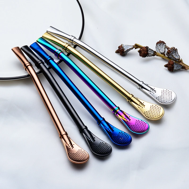 304 Stainless Steel Two-in-one Straw Spoon Reusable Tea Tools Cocktail Coffee Stirring Drinking Spoon Kitchen Bar Accessories
304 Stainless Steel Two-in-one Straw Spoon Reusable Tea Tools Cocktail Coffee Stirring Drinking Spoon Kitchen Bar Accessories