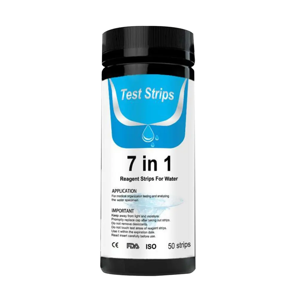 50 Strips 7 in 1 Test Strips Swimming Pool Spa Reagent Strips for Water pH Chlorine Alkalinity Bromine Hardness Tools
50 Strips 7 in 1 Test Strips Swimming Pool Spa Reagent Strips for Water pH Chlorine Alkalinity Bromine Hardness Tools