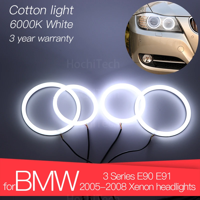 3 Years Warranty Hight Quality LED Angel Eyes Kit Cotton White Halo Ring for BMW 3 Series E90 E91 2005-2008 Xenon Headlights
3 Years Warranty Hight Quality LED Angel Eyes Kit Cotton White Halo Ring for BMW 3 Series E90 E91 2005-2008 Xenon Headlights