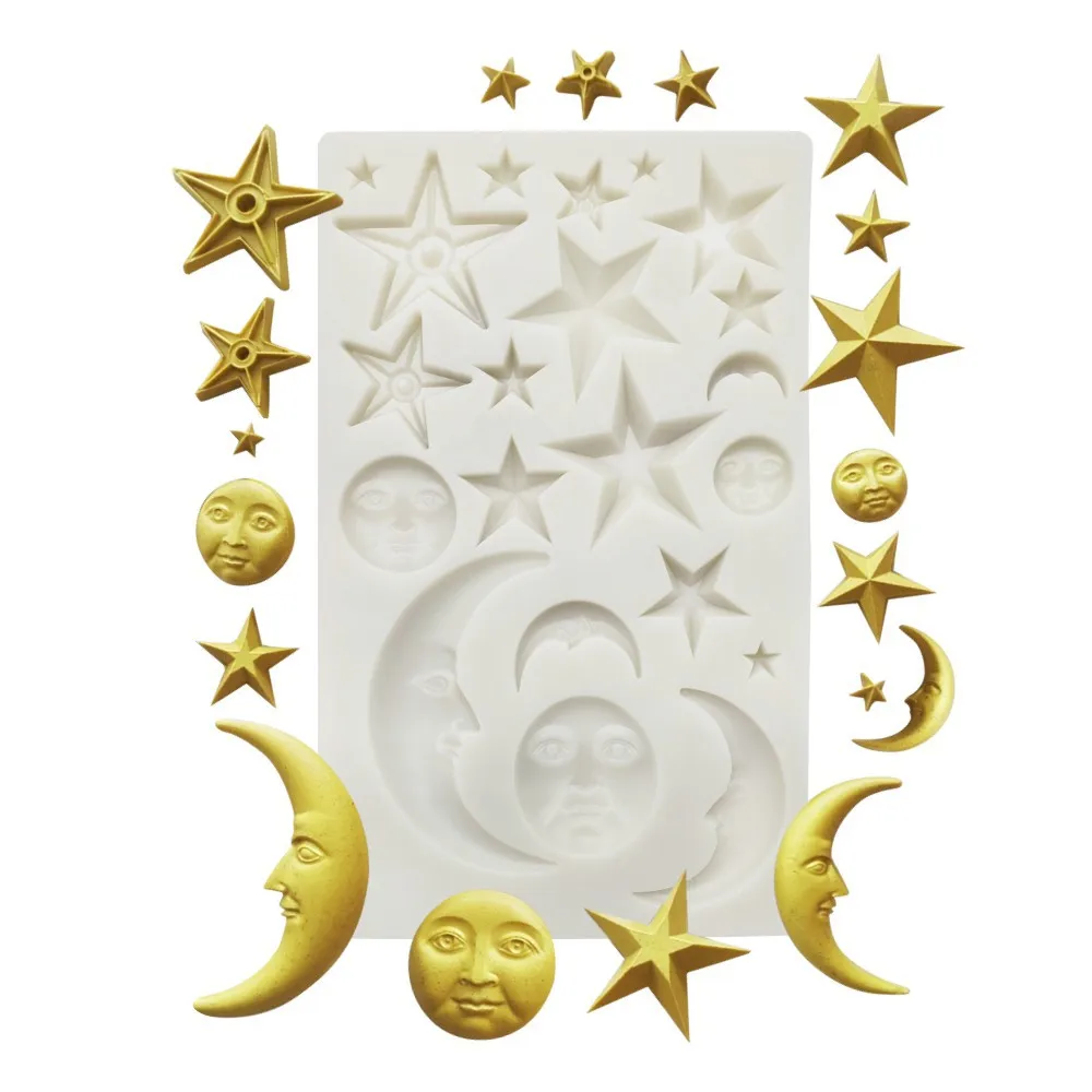 Star Moon Face Shaped Baking Silicone Mold Home Fondant Tool Dessert Chocolate Mould Kitchen Gadgets Cake Decorating Tools
Star Moon Face Shaped Baking Silicone Mold Home Fondant Tool Dessert Chocolate Mould Kitchen Gadgets Cake Decorating Tools