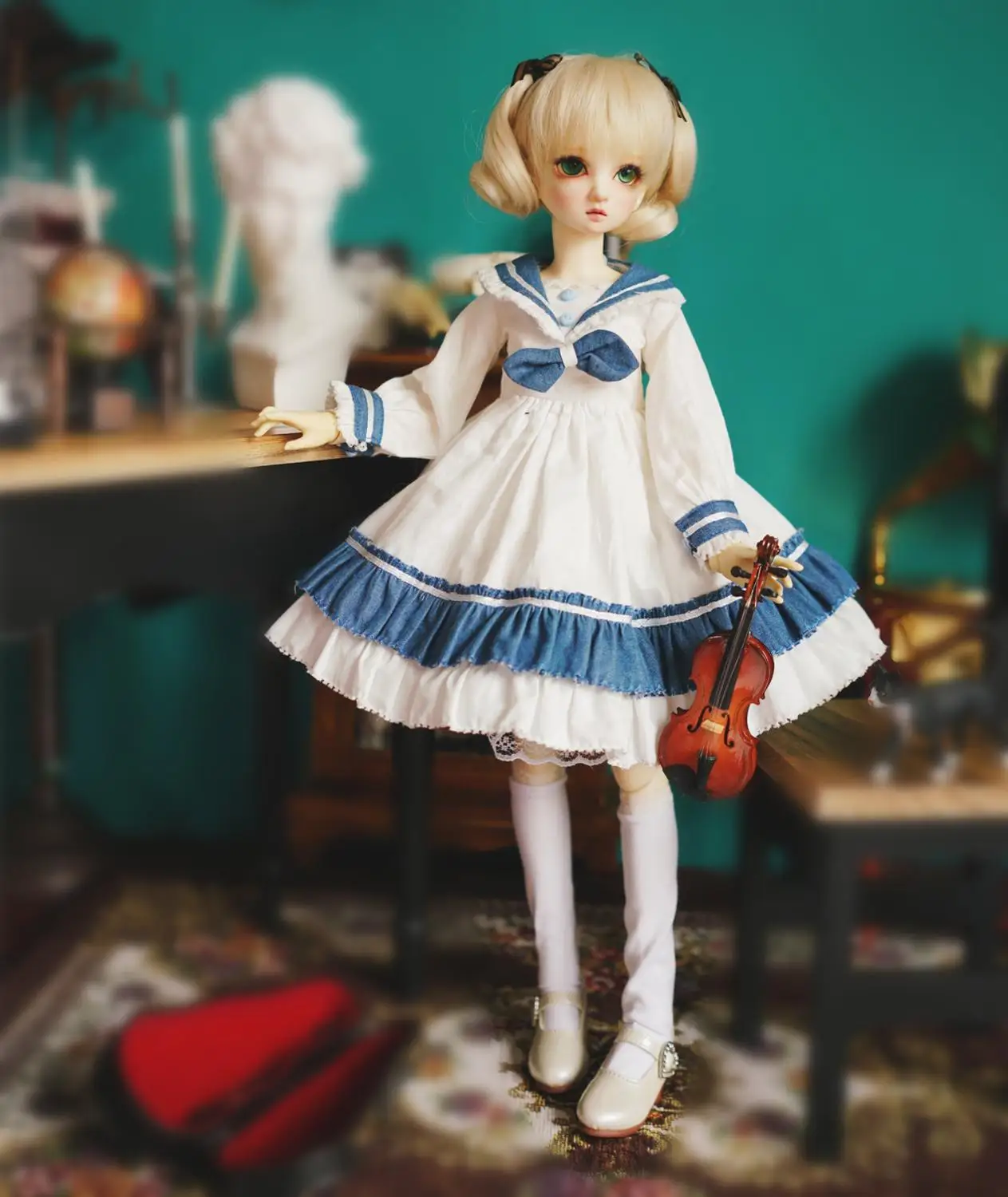 Модная Одежда для кукол платье BJD 1/4 1/3 1/6 аксессуары студенческие платья в морском