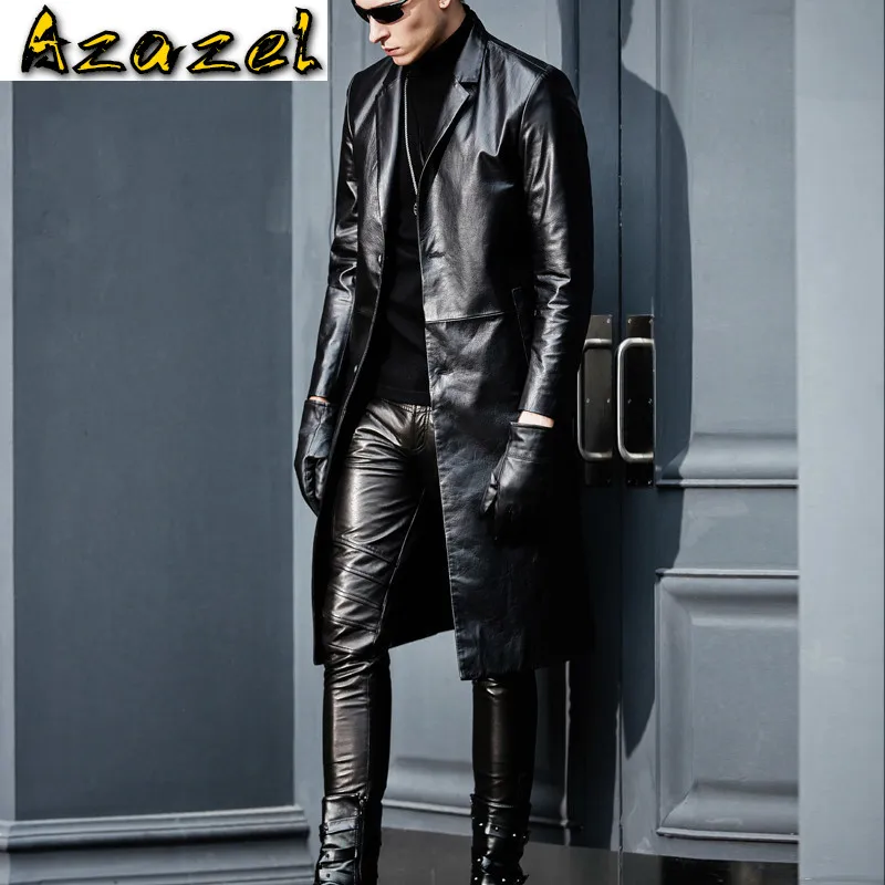Azazel 100% Cowhide Men's Genuine Leather Jacket Men Autumn Long Coat Real Leather Windbreaker Luxury Jackets 2020 1801 KJ5142
Azazel 100% Cowhide Men's Genuine Leather Jacket Men Autumn Long Coat Real Leather Windbreaker Luxury Jackets 2020 1801 KJ5142
