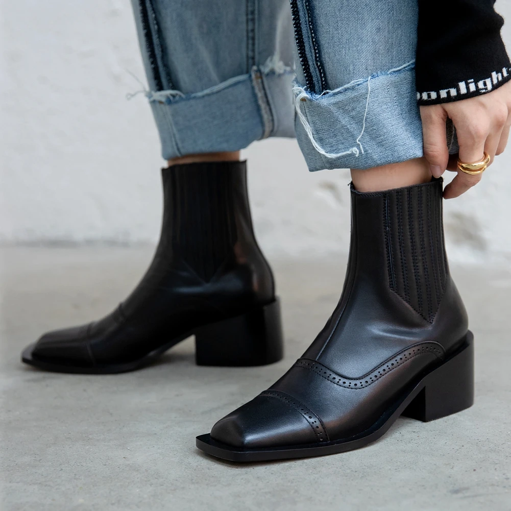 JOUIR TALONS Hot Sale Genuine Leather Woman Boots Square Heel Square Toe Platform Spring/Autumn Woman Shoes
JOUIR TALONS Hot Sale Genuine Leather Woman Boots Square Heel Square Toe Platform Spring/Autumn Woman Shoes