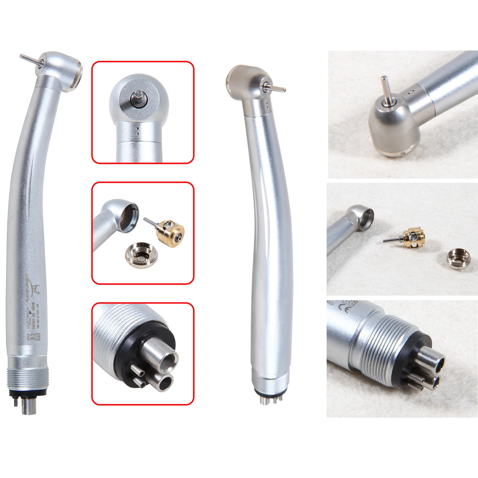 Yabangbang Dental High Speed Handpiece Turbine Push Button 4-Hole Standard/Big Head
Yabangbang Dental High Speed Handpiece Turbine Push Button 4-Hole Standard/Big Head