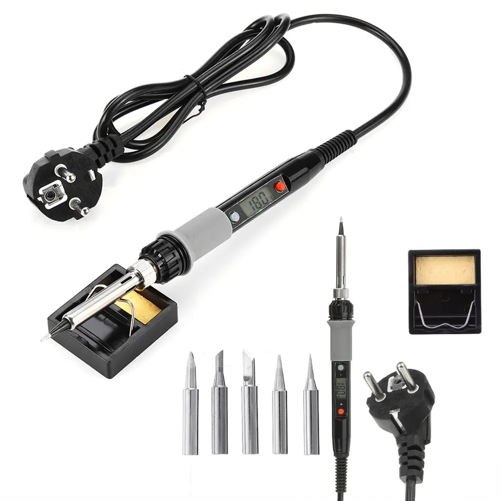 Electric Soldering Iron Solder Station 110/220V 80W Adjsutable Temperature With 5 soldering Iron Tips Welding Tools
Electric Soldering Iron Solder Station 110/220V 80W Adjsutable Temperature With 5 soldering Iron Tips Welding Tools