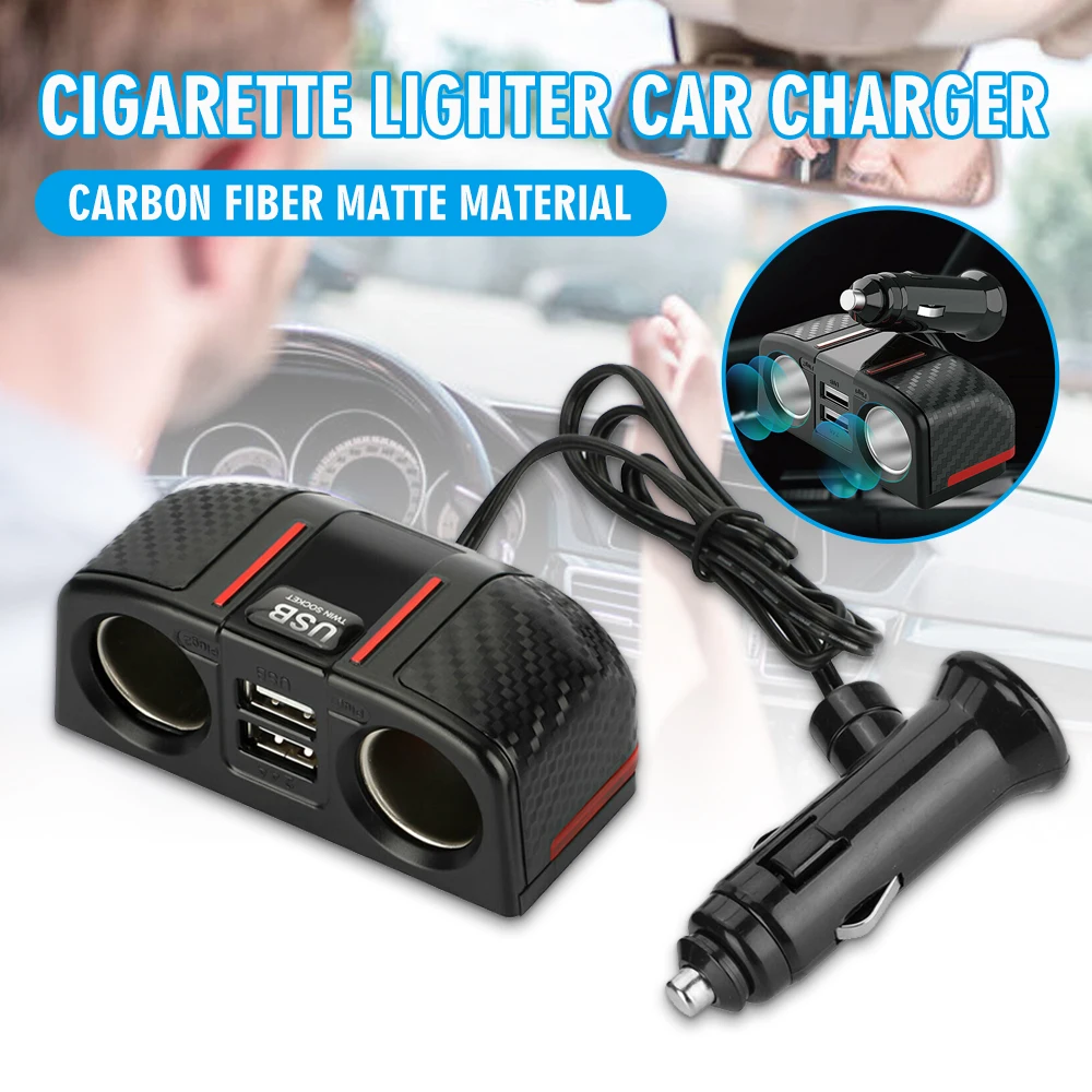 DC 12V-24V Car Cigarette Lighter Socket Dual USB Charger Splitter Fast Charging Tablet Laptop Power Adapter For Cars Trucks
DC 12V-24V Car Cigarette Lighter Socket Dual USB Charger Splitter Fast Charging Tablet Laptop Power Adapter For Cars Trucks