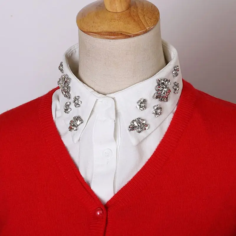 Womens Chiffon Jewelry Fake Collar Crystal Rhinestone Flower Lapel Half Tops 62KE
Womens Chiffon Jewelry Fake Collar Crystal Rhinestone Flower Lapel Half Tops 62KE