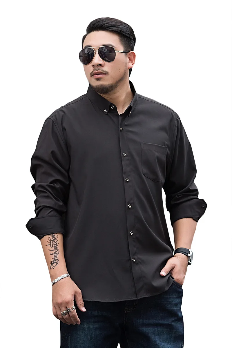 Autumn 2019 new men's long sleeve shirt fat plus size fashionable casual solid color Lapel shirt
Autumn 2019 new men's long sleeve shirt fat plus size fashionable casual solid color Lapel shirt