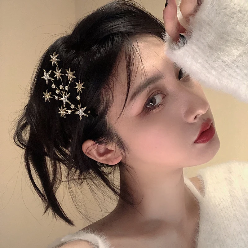 New Women Luxury Elegant Shining Full Stars Silver Gold Hair Clips Sweet Hair Ornament Headband Hairpin Fashion Hair Accessories
New Women Luxury Elegant Shining Full Stars Silver Gold Hair Clips Sweet Hair Ornament Headband Hairpin Fashion Hair Accessories