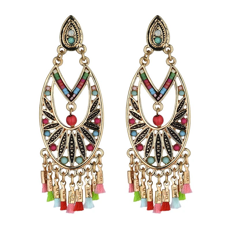 Ethnic Retro Big Turkish Colorful Indian Jhumka Earrings Women's Vintage Turkey Bead Tassel Earrings Bijoux
Ethnic Retro Big Turkish Colorful Indian Jhumka Earrings Women's Vintage Turkey Bead Tassel Earrings Bijoux