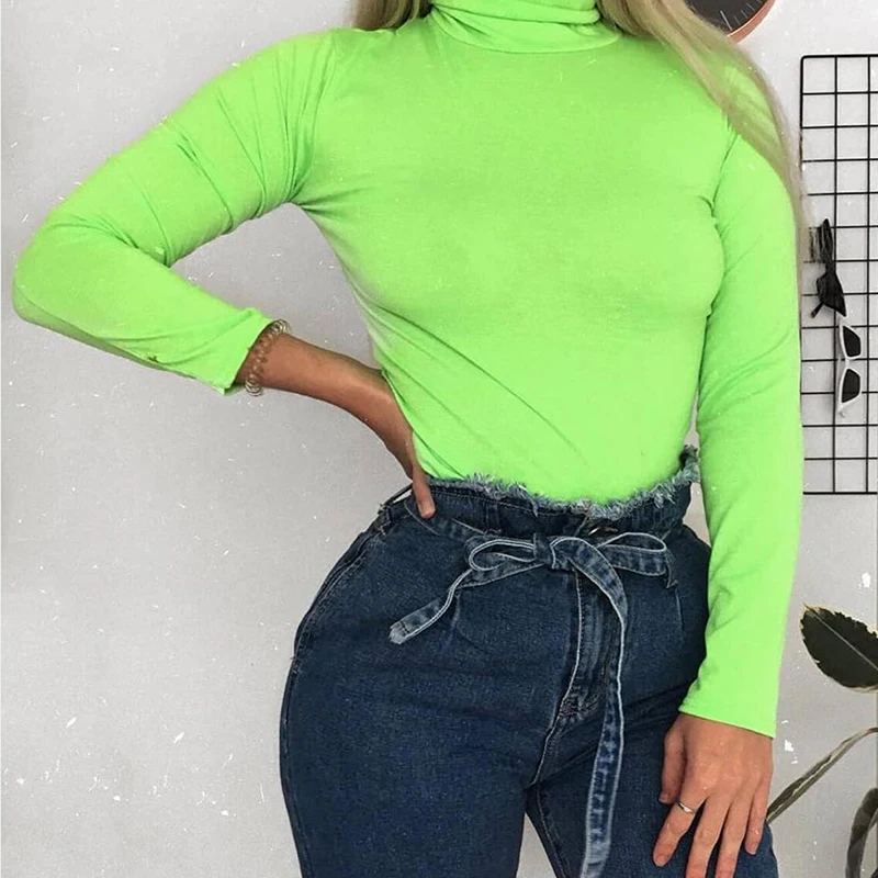 2020 Fashion Women Crop Tops Fall Women's Clothing Elegant Female Long Sleeve T-Shirts Chic Turtleneck Slim Sexy Solid Color
2020 Fashion Women Crop Tops Fall Women's Clothing Elegant Female Long Sleeve T-Shirts Chic Turtleneck Slim Sexy Solid Color