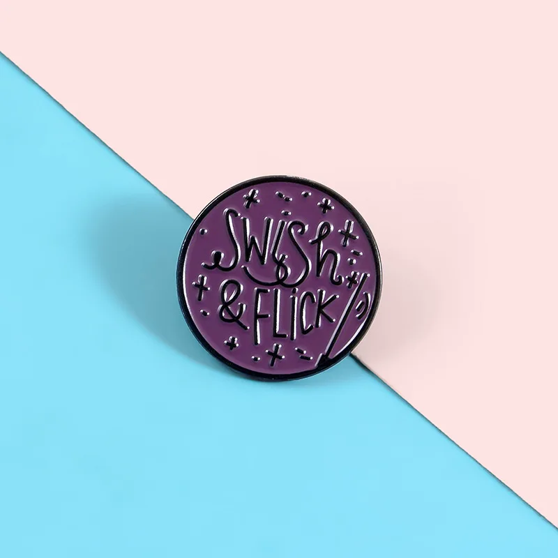 Cartoon Round Purple Hard Enamel Brooch "Swish Flick" Badge and Symbol Pin Ladies Men's Jewelry Gifts for Friends
Cartoon Round Purple Hard Enamel Brooch "Swish Flick" Badge and Symbol Pin Ladies Men's Jewelry Gifts for Friends