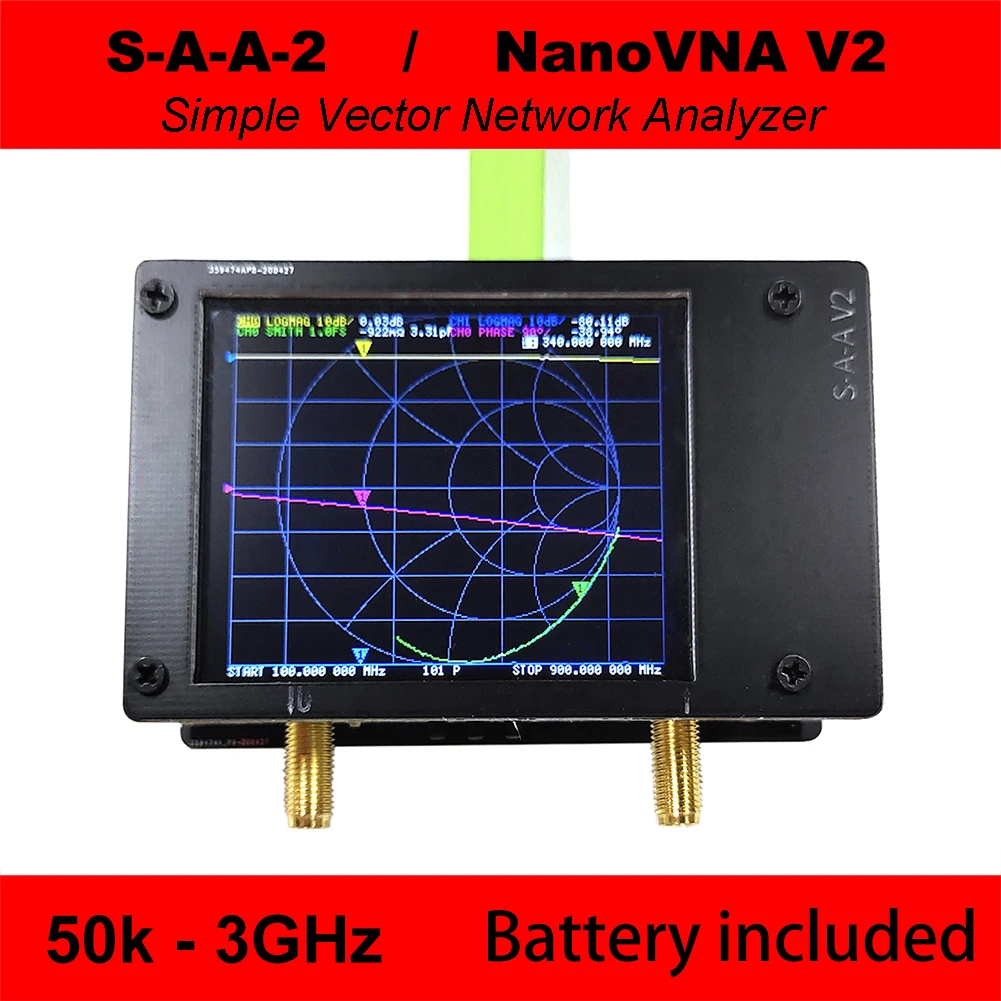 Multi-functional 3G Vector Network Analyzer Practical S-A-A-2 NanoVNA V2 HF VHF UHF Classic Antenna Analysis Meter
Multi-functional 3G Vector Network Analyzer Practical S-A-A-2 NanoVNA V2 HF VHF UHF Classic Antenna Analysis Meter