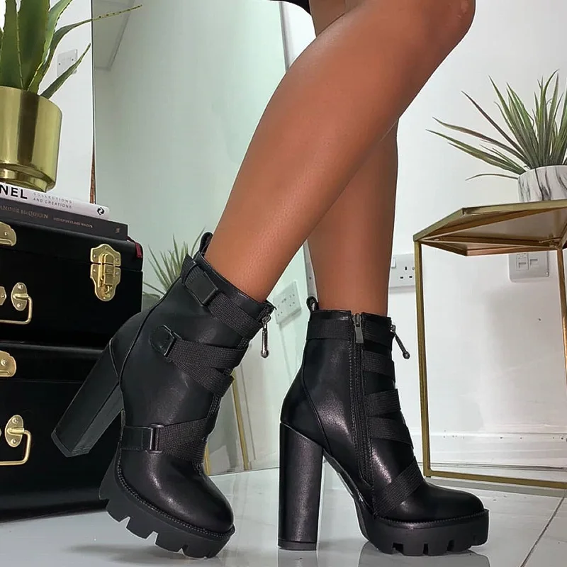 Big Size 43 Skidproof Comfortable Shoes Ladies Boots Woman Zip Up Chunky High Heels Platform Fashion Boots Female Boots Women
Big Size 43 Skidproof Comfortable Shoes Ladies Boots Woman Zip Up Chunky High Heels Platform Fashion Boots Female Boots Women