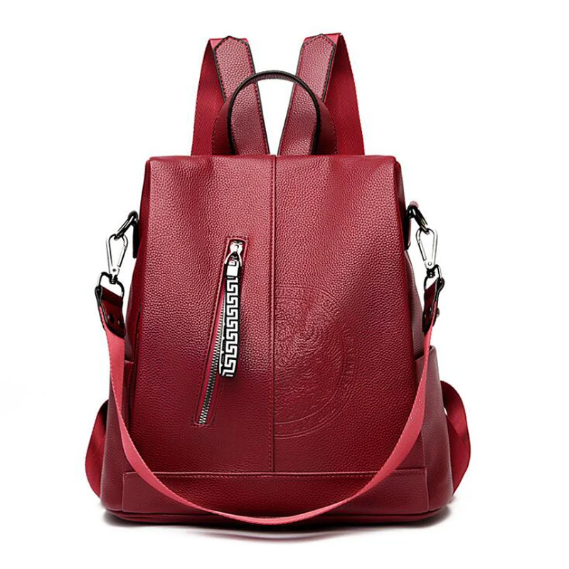 

Женский рюкзак с защитой от кражи, модные школьные ранцы для девочек-подростков, вместительный дорожный ранец, кожаные сумки на плечо