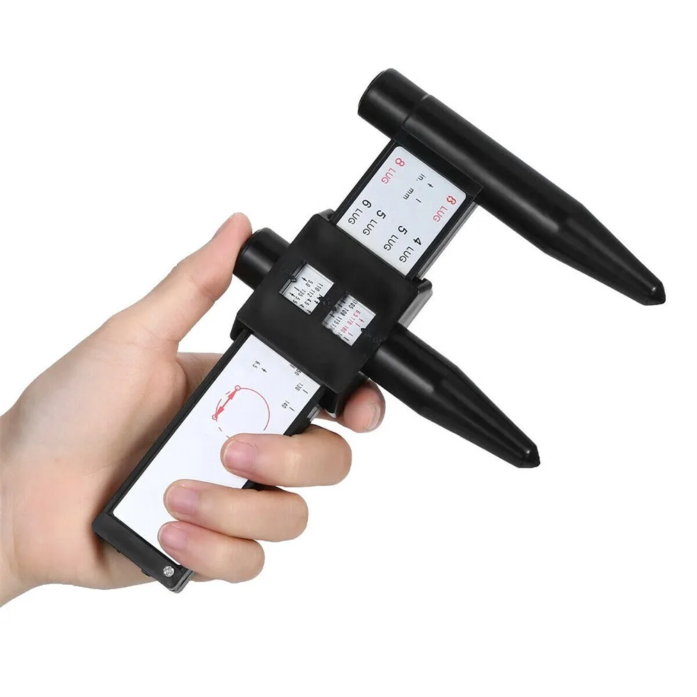 Wheel Rim Bolt Pattern Sliding PCD Measuring Tool Gauge Ruler 8 Holes PCD Ruler Lugs Hub Pitch Measurement Tool
Wheel Rim Bolt Pattern Sliding PCD Measuring Tool Gauge Ruler 8 Holes PCD Ruler Lugs Hub Pitch Measurement Tool