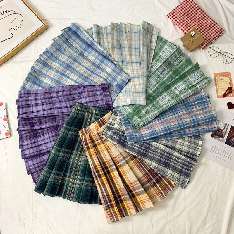 8 Colors Women Preppy Style Plaid Mini Skirts High Waist Chic Student Pleated Harajuku Uniforms Ladies Girls Dance Skirts
8 Colors Women Preppy Style Plaid Mini Skirts High Waist Chic Student Pleated Harajuku Uniforms Ladies Girls Dance Skirts