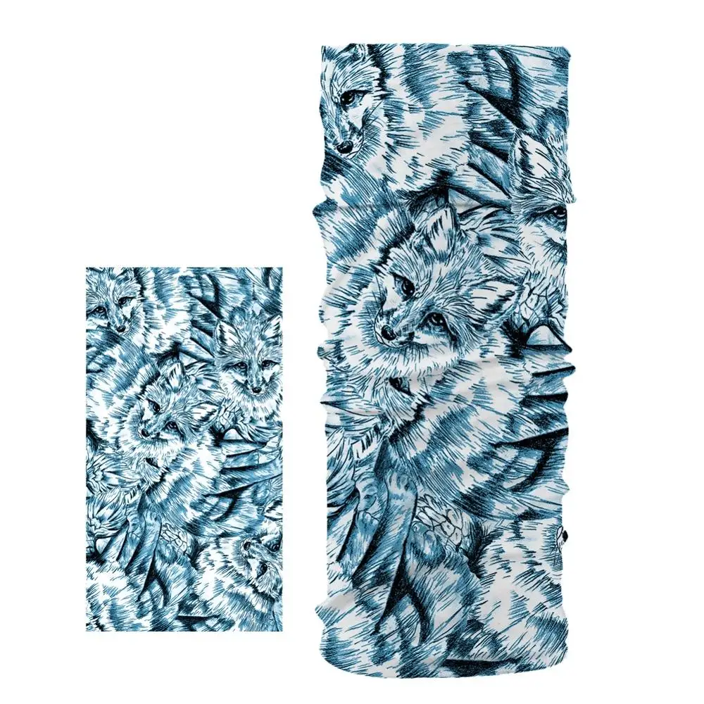 2021 Fox Polyester Men Biker's Tube Bandana Seamless Bandana Gaiter Biker's Tube Bandana Scarf