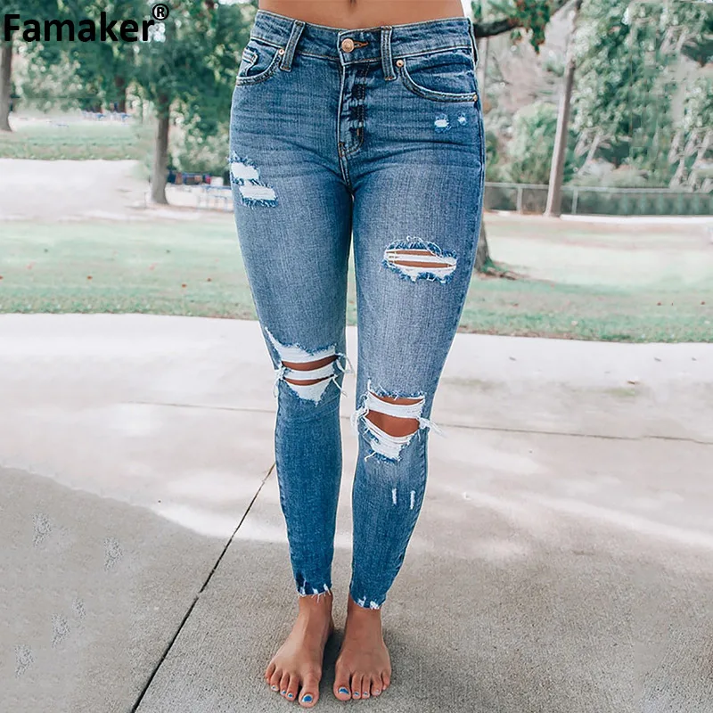 Famaker Fashion Hole Y2K Jeans Women Ripped Boyfriend Jeans Large Size Distressed Mom Pencil Denim Pants Streetwear Trousers
Famaker Fashion Hole Y2K Jeans Women Ripped Boyfriend Jeans Large Size Distressed Mom Pencil Denim Pants Streetwear Trousers