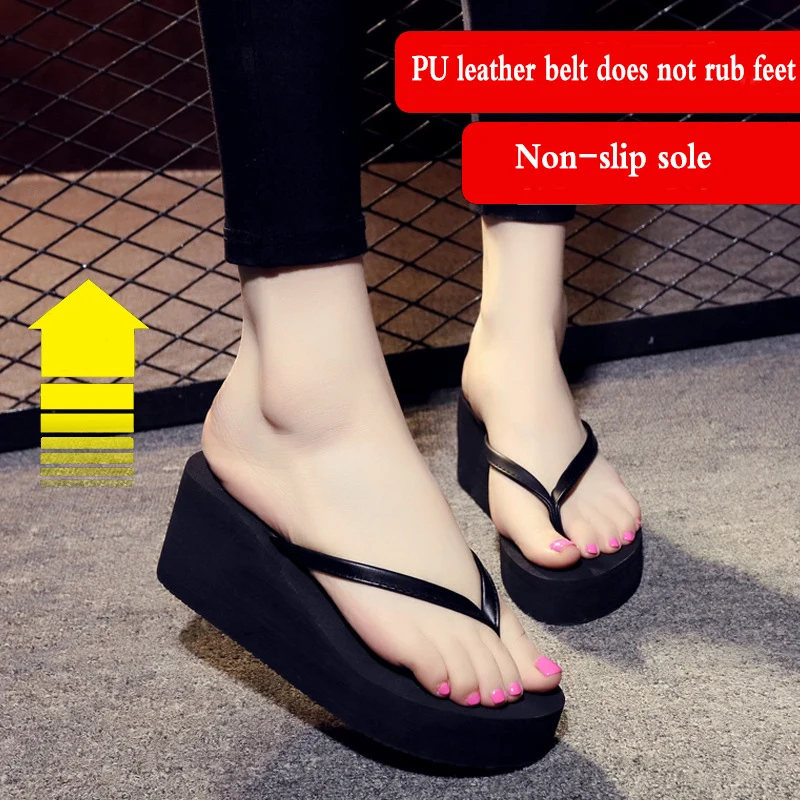 PU Slippers Non-Slip Casual Solid Color Sandals Women Clip Feet Flat Heels Open-Toe Flip-Flops Muffin With Beach Sandals Women
PU Slippers Non-Slip Casual Solid Color Sandals Women Clip Feet Flat Heels Open-Toe Flip-Flops Muffin With Beach Sandals Women