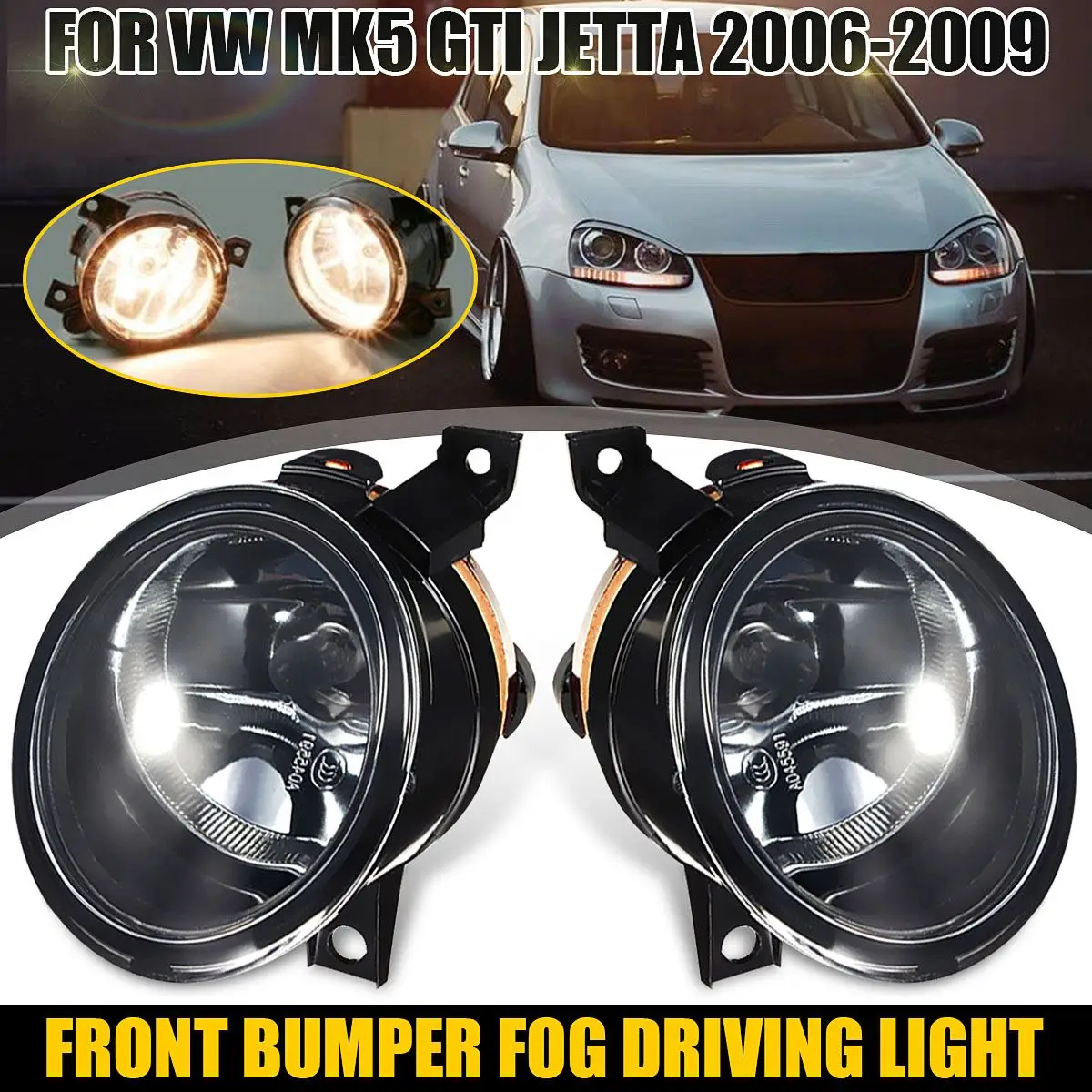 Front Halogen Fog Light Fog Lamp Driving Light for VW MK5 Golf for Jetta 05-10 with Honeycomb Hex Mesh Fog Light Vent Grilles
Front Halogen Fog Light Fog Lamp Driving Light for VW MK5 Golf for Jetta 05-10 with Honeycomb Hex Mesh Fog Light Vent Grilles