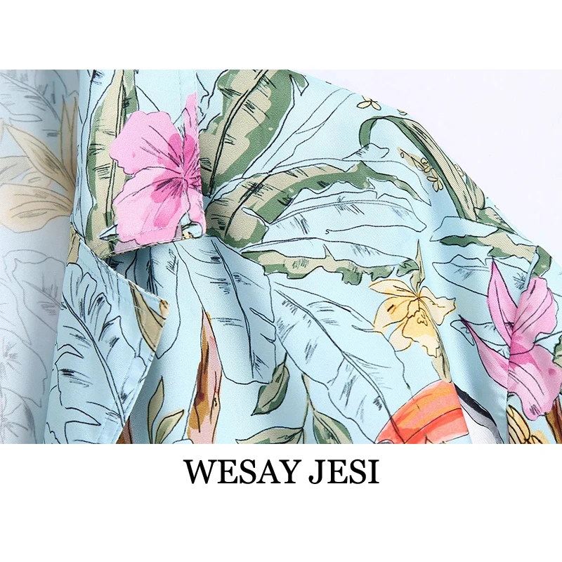 WESAY JESI 2021 Summer Ladies Top Printed V-neck Short Sleeve Button Loose Shirt Set Fashion Retro Commuter Personalized Shirt
WESAY JESI 2021 Summer Ladies Top Printed V-neck Short Sleeve Button Loose Shirt Set Fashion Retro Commuter Personalized Shirt